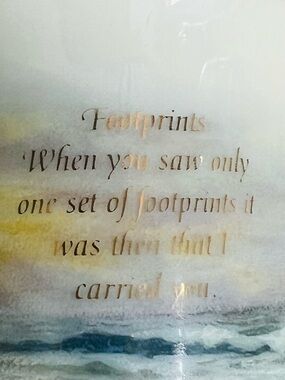 Nicky Boehme “Footprints” Lenox Collector Mug, 1998, Excellent Condition